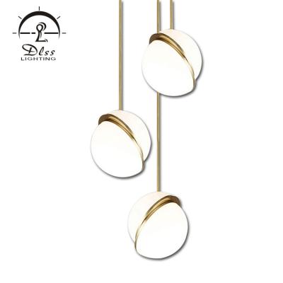 China 2020 Newest Design Modern Geometric Glass Iron E27 Drop Pendant Light for sale