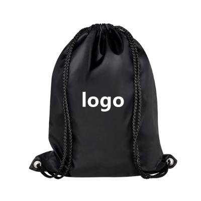 China 2018 High Quality Custom Made Logo Printed Recyclable Polyester Material Sports Gym Bag Drawstring Bag for sale