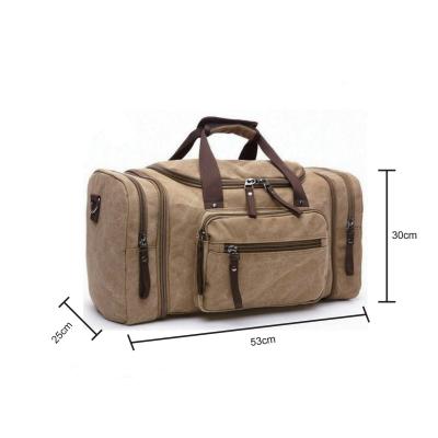 China Fashion Customized Logo Men's Weekend Luggage Canvas Travel Duffel Bag Unisex Gym Bag Sport for sale