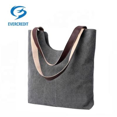 China Normcore/Fashion Lady Handbag Women Shoulder Bag Canvas Leisure Minimalist High Quality Large Tote Bag For Shopping for sale