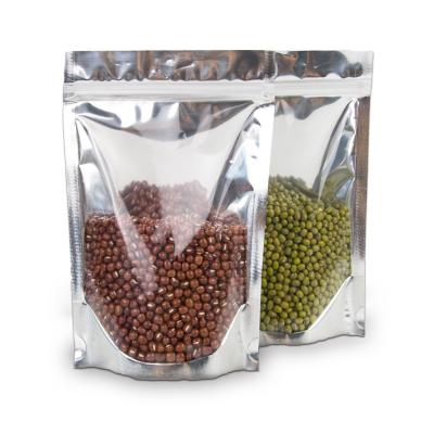 China Stand Up Zipper Style Aluminum Foil Food Bag Mylar Edible Pouch For Candy Tea Nuts for sale