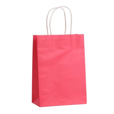 China Recyclable and Eco-friendly Custom Printed Your Own Logo Craft Paper Bag Brown Kraft Gift Shopping Bag With Handle for sale