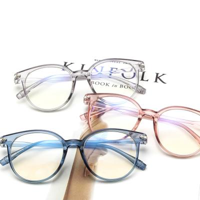 China For Reading Glass Fashion Ready Clear Plastic Round Glasses Optical Frames Glasses Clear Lenses for sale