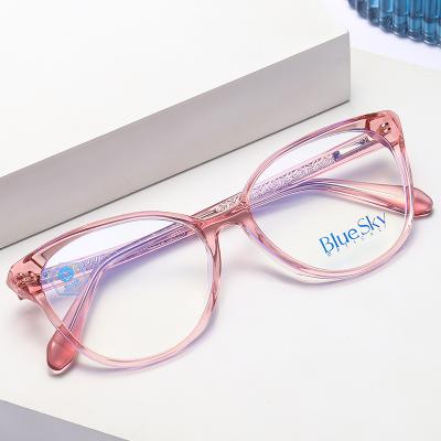 China New Product Acetate Optical Frames Blue Lightweight Eyewear Anti Blur Futuristic Scent Acetate Monocle Bee Designer Show for sale