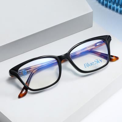 China New Arrival Brand Designer Acetate Optical Frames Women Modern Acetate Eyewear Non Prescription Eye Glass Sight Monocle for sale