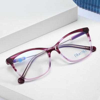 China Acetate Optical Frames Anti Glass Optical Readers Glasses Stainless Steel Blue Light Eye Glasses Anteojos for sale