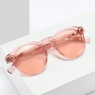 China Wholesale Fashionable Acetate Women Men UV Stop Classic Round Polarized Sunglasses for sale