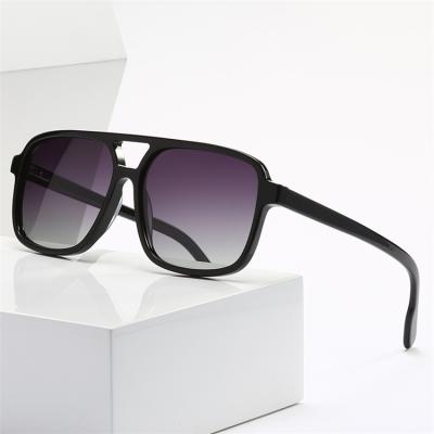 China Wholesale UV Stop Fashionable Vintage Retro Double Bridge Lenses Frame Sunglasses for sale