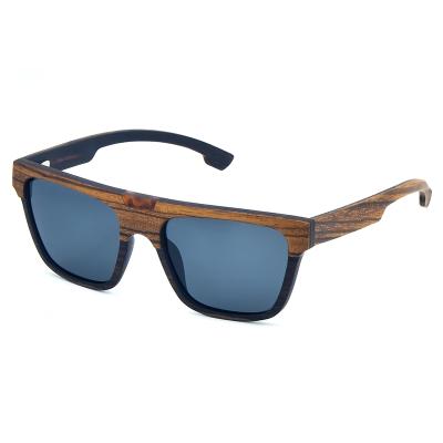 China Hot Trendy Fashion Sunglasses 2020 Fashion Adult Polarized Wooden Temples Glass Sunglasses for sale