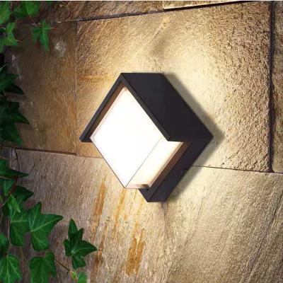 China 12W Modern Square Garden Light Wall Mounted Outdoor LED Wall Lamp Waterproof for Villa Corridor Aisle for sale