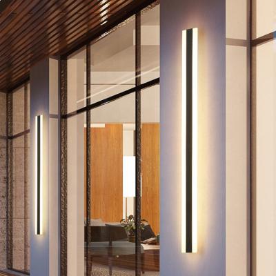 China European Style Smart Tempered Glass Wall Mount Waterproof Long Strip Linear Led Wall Light 120CM Outdoor Double Wall Light for sale