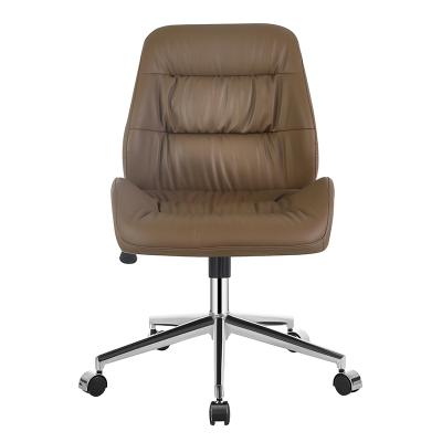 China Modern Luxury Office Swivel Chair With PU Leather Cover Comfortable Home Ergonomic Office Chair for sale