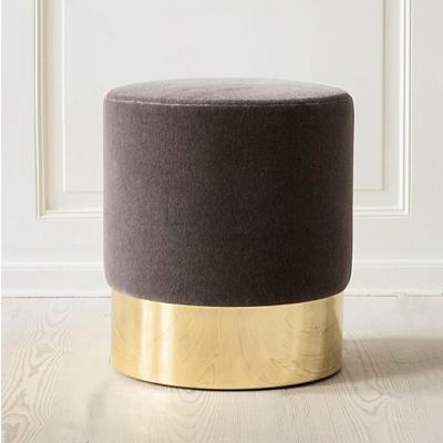 China Practical Wholesale Round Stool Makeup Sneaks Velvet Stool Pouf for sale