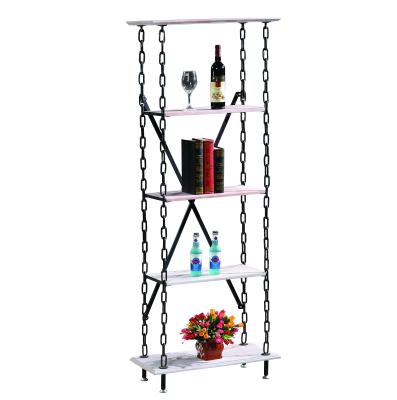 China Mordern Black Living Room Furniture Emergency Exit Shelf Iron Frame Storage Unit Bookcase Bookcase Cubic MDF Shelf for sale