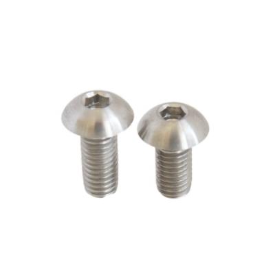 China High Strength Mushroom Head GR5 Ti-6al-4v Titanium Hex ISO7380 M8 Button Head Plug Socket Bicycle Bolts For Bicycle for sale