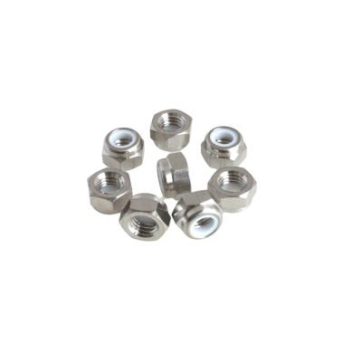 China Heavy Industry DIN985 M10 Nylon Hex Lock Gr5 TC4 Ti-6al-4v Titanium Insert Nuts for sale