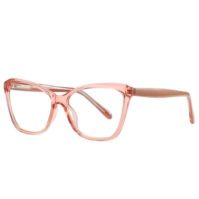 China Spring Hinge M-2006 2021 Latest Design Anti-blue Light Glasses Frame TR90+CP Spring Hinge Optical Glass Frame for sale