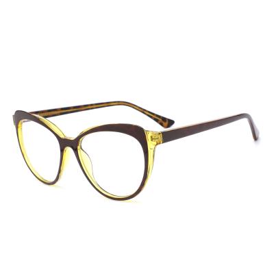 China Spring Hinge M-2038 Round Cat Eye Glasses Frames Can Be Customized Fashion TR90 High End Glasses for sale