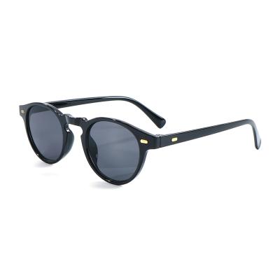 China 5186 Wholesale Hot Selling Sunglasses Anti-blue And Anti-ultraviolet Small Frame Retro Sunglasses Round PC UV Protection for sale