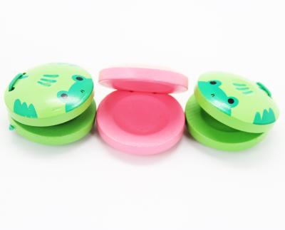 China DF303 Educational High Quality Wooden Toy Castanets Musical Instrument Toys for sale