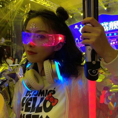 China 2021 Waterproof New Fashion Lead Glasses Technology Creative Futuristic Cyberpunk Party Light Glasses for sale