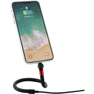 China Flexible Universal Cable Fixture 1.2M Bracket 3-in-1 Phone Holder Fast Charging Universal Universal Multi Functional Desktop Car Data Cable Holder for sale