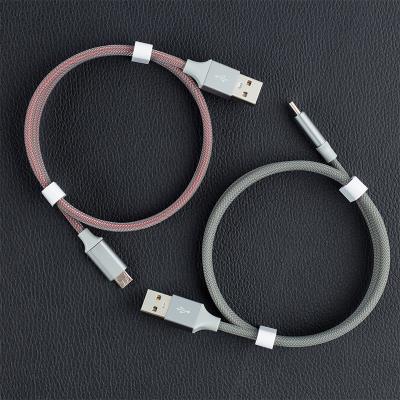 China Data transmission and charging net (support 2A current) braided data cable is suitable for charging type-c Android USB iPhone cable power cables for sale