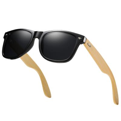 China Fashion Sunglasses 2019 New Polarizer Sunglasses Shape Colorful Polarized Wooden Sunglasses With Night Vision Mirror Bamboo Legs for sale