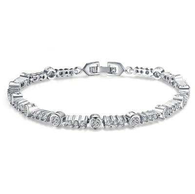 China CLASSIC Full Diamond Couple Birthday Gift Zircon Bracelet Exquisite Simple Fashion Jewelry For Women for sale