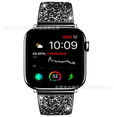 China New Arrival Stainless Steel Bling Crystal Watch Band Glitter Watch Band For Iwatch 3 4 5 6 7 for sale