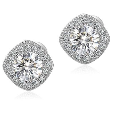 China Fashion CLASSIC Stud Earrings For Women Cubic Zircon Stud Earrings Gift Box for sale