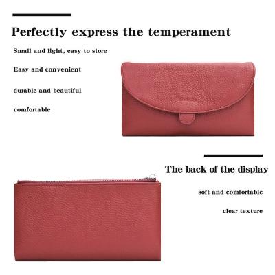 China Factory Price Custom Made Luxury Real Leather Women Famous High Quality Wallet for sale