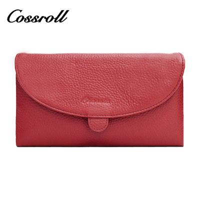 China Fashionable Women Long Card Holder Wallet Waterproof Genuine Leather Purse For Lady for sale