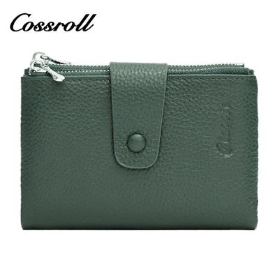 China Custom Genuine Leather Women's Fashion Money Pocket Wallet Ladies Waterproof Purse Women's Purse for sale