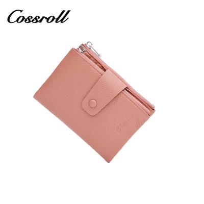 China Waterproof Functional Genuine Leather Short Credit Card Holder Wallet Card Wallet 2022 For Women for sale