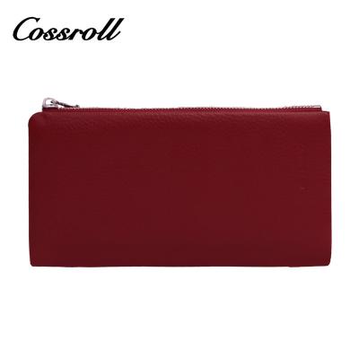 China Waterproof 2022 Ladies Travel Purse Zipper Clutch Holders Card Wallets Fashion Genuine Leather Women Wallet for sale