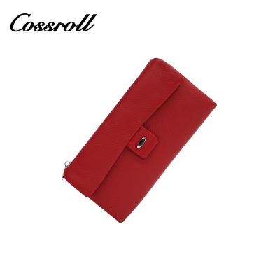 China Customized Waterproof Fashion Long Credit Card Holder High Quality Genuine Leather Wallets Women Coin Purse for sale