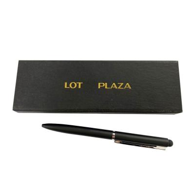 China Pen Matt Pen Promotional Gift Set Touch Pen Rubber Finished With Gift Box Stylus Pen Black Matte for sale