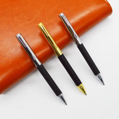 China School Business Metal Ballpoint Pen With Metal Ballpoint Pu Leather Pen Refill New Model Promotional for sale