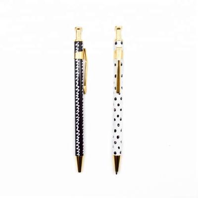 China Full Pen Custom Design Printing Click Metal Ballpoint Pen With Gold Components In Custom Pens for sale