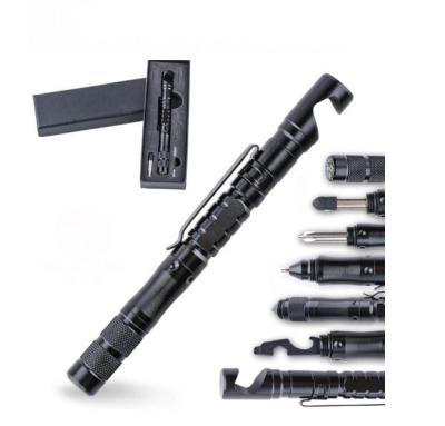 China Promotional Pen 10 in 1 Functional Tool Tactical Pen Camping Pen Multi Function Defense Pen for sale