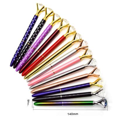 China Promotional Pen Free Samples With Big Crystal And Diamond Painting Pen Pen With Metal Ball Pen for sale