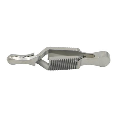 China Serrefine reusable instruments, straight from surgery 10mm serrated jaws, total length 36mm for sale