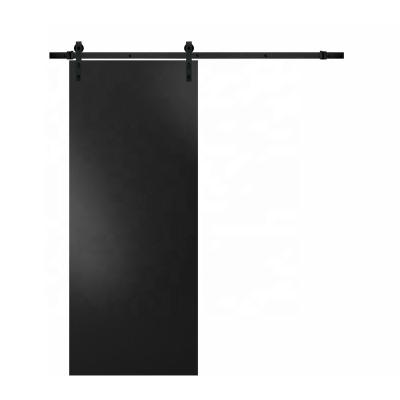 China Traditional Modern Black Soundproof Interior Wood Sliding Barn Door for sale