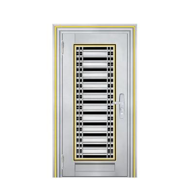 China Modern Waterproof Exterior Entry Stainless Steel Security Door With Glass for sale