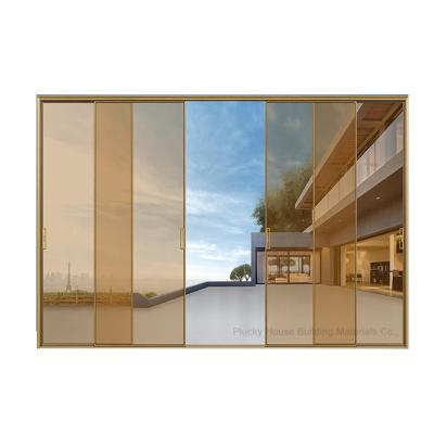 China Hot Sale Modern Narrow Aluminum Sliding Door Balcony Glass Sliding Glass Door for sale