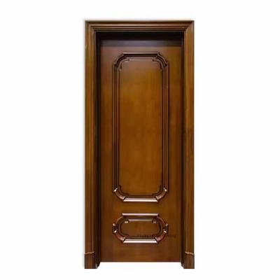 China Modern High Quality Walnut Door Teak Wood Door Design Solid Wood Interior Door for sale