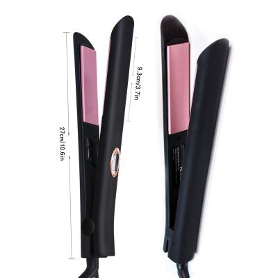 China 086 Simply thermal mini hair straightener brush comb matte black portable electric straightener comb for sale