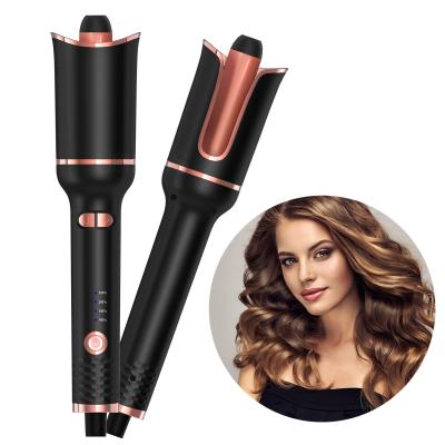 China 123 High performance hair curl rollers black auto rotating hair curler irons hair curling for sale