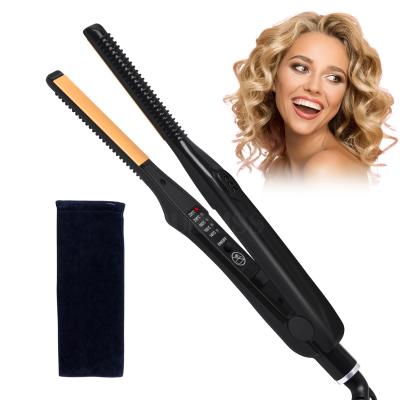 China WT-087 High quality antistatic tourmaline ccoating hot plate hair straightener styling comb brush electric for sale